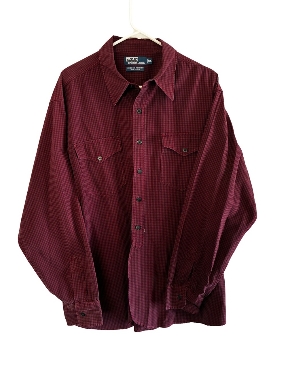 Vintage Polo Ralph Lauren Woodsman Workshirt XL Red Black Plaid